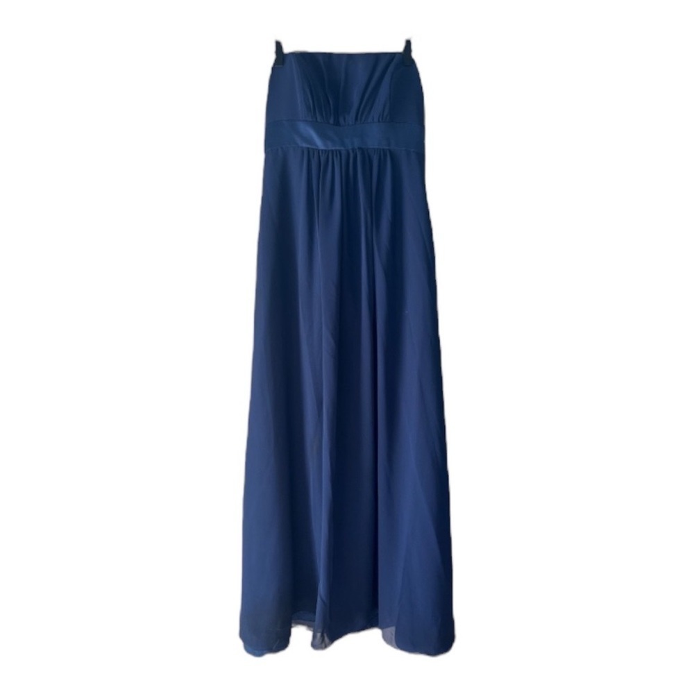 Alfred Angelo Empire Waist Navy Chiffon Sleeveless Halter Special Occassion Dres